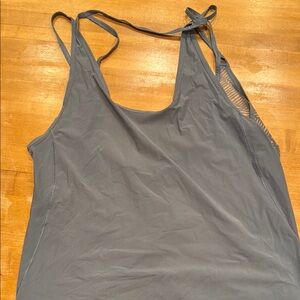 Lululemon Gray Strappy Tank Top, Low Back, Breathable
